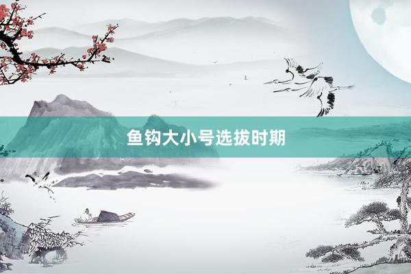 鱼钩大小号选拔时期